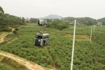 穿梭機高空行走送包裹！茂名試水全國首條智慧物流快線