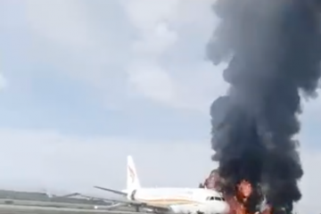 西藏航空通報航班在重慶機場起火